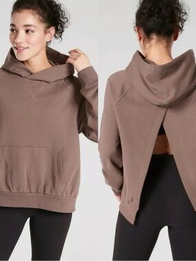 Athleta Moonrise Hoodie Sweatshirt in Mineral Brown 🤎✨